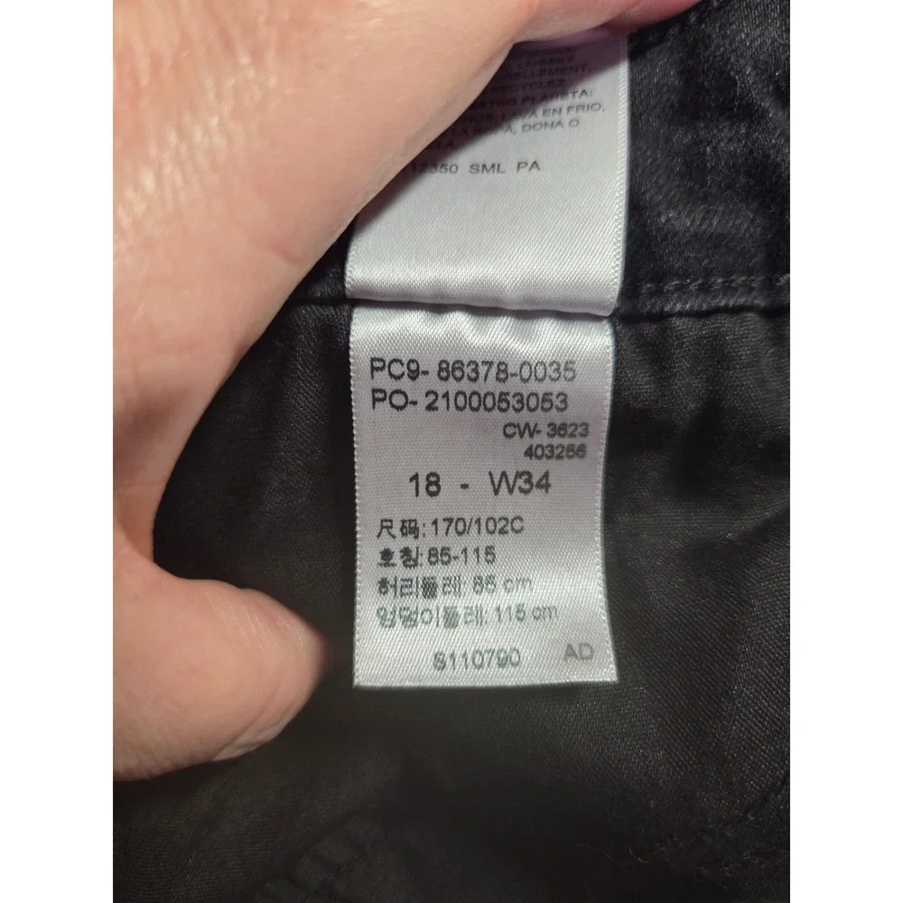 Signature by Levi Strauss Womens Black Bermuda Shorts Size 18 W34‎ Cuffed Denim